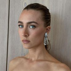 Saoirse Ronan wearing diamond earring