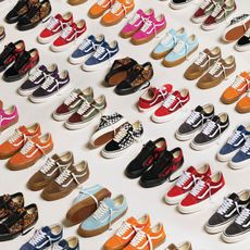 a collage of Vans sneakers