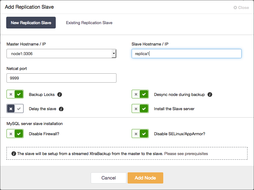 Add replication slave to MariaDB Cluster