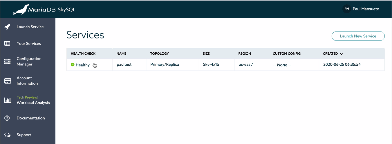 MariaDB SkySQL